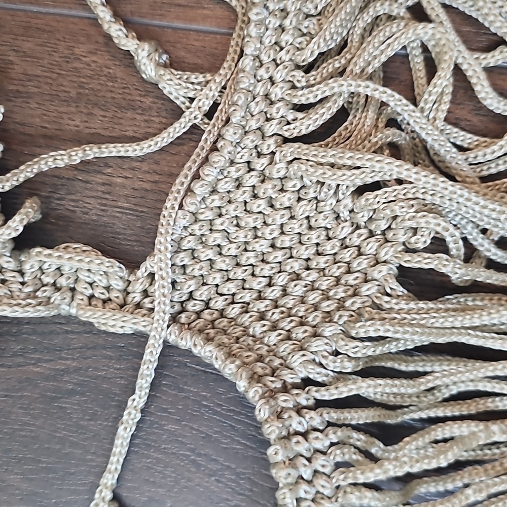 Macrame Fringe Halter Cover Up Dress - Picture 6 of 8
